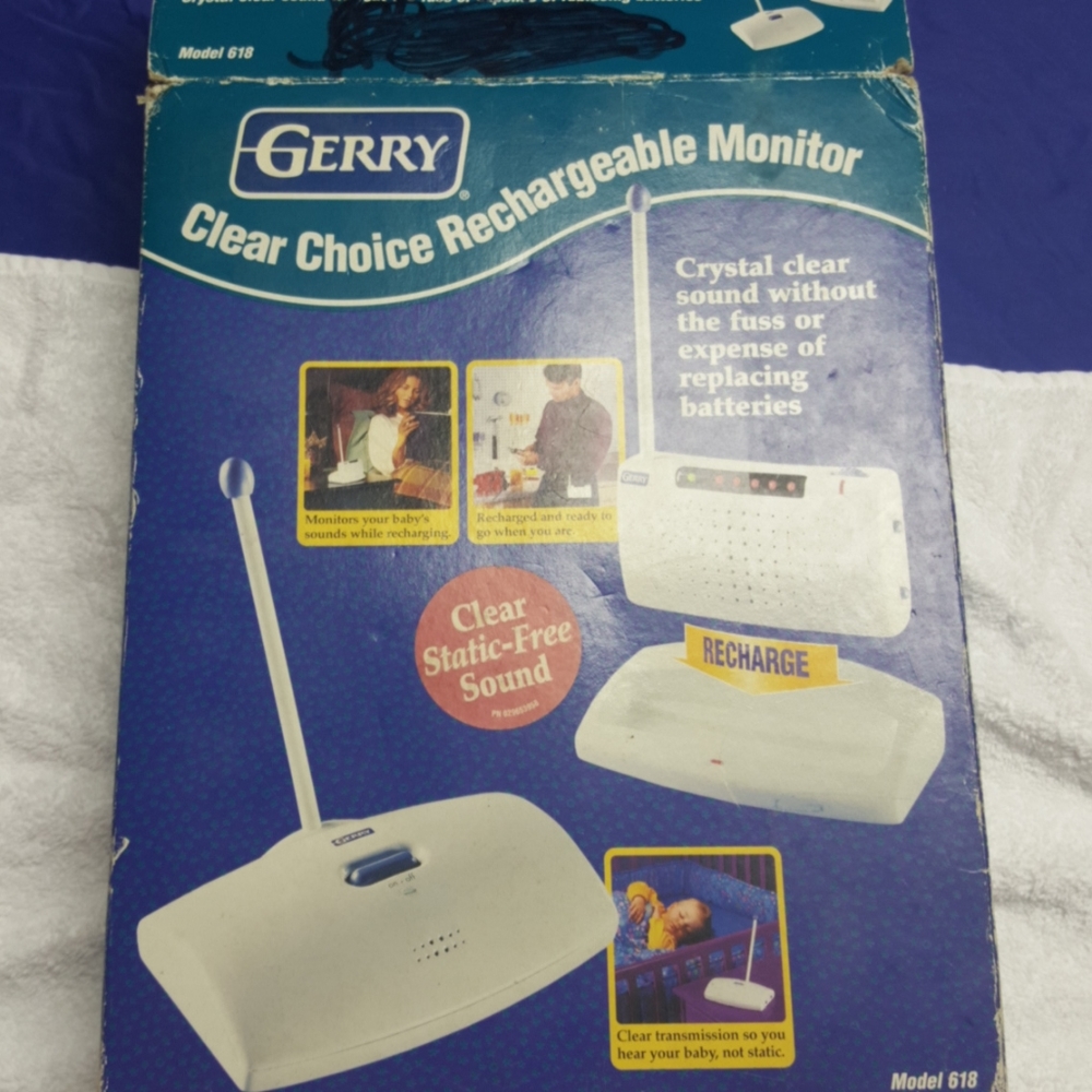 Gerry clear choice rechargeable baby monitor in box Clear Static Free Sound
